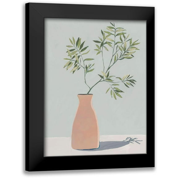 Aria K 12x14 Black Modern Framed Museum Art Print Titled - Terracotta Vase II