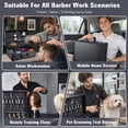 thumbnail image 6 of Professional Barber Case Hairdressing Box Organizer Portable Salon Travel Suitcase with Lock, Black, 6 of 7