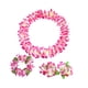 thumbnail image 4 of Conjunto de leis hawaianos, guirnalda, collar, diadema, pulseras, flores artificiales portátiles Rosa, 4 of 9