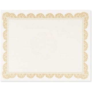 50 Sheets Blank Printable Certificate Paper with Silver Foil