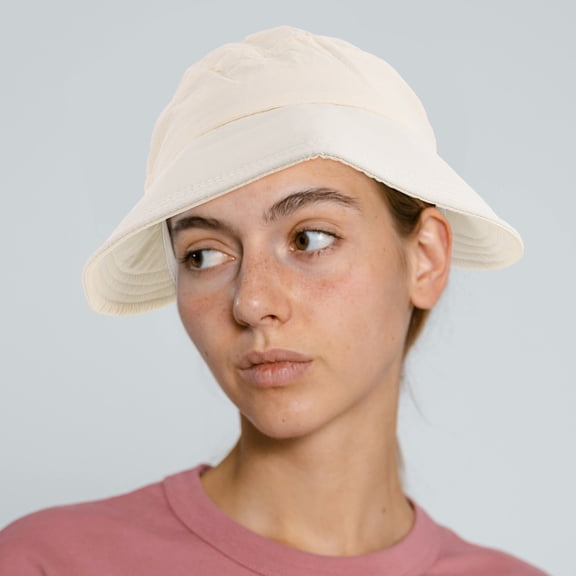 OUNONA Khaki Wide Brim Ponytail Baseball Cap Lightweight Cotton Sun Visor Hat for Women and Men Outdoor Sports