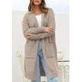 thumbnail image 5 of PRETTYGARDEN Fall Long Sleeve Cardigan Sweaters for Women Trendy Winter Open Front Loose Knitted Cardigans with Pockets, 5 of 8