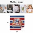 thumbnail image 5 of Patriotic Gnomes Cloth Napkins, Independence Vintage Blue Red Striped Washable and Reusable Dinner Napkins Set of 2, Table Napkin for Kitchen Party Birthday Wedding Hotel Housewarming 20"x20", 5 of 9