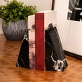 thumbnail image 1 of Black Zebra Genuine Marble Bookends by Bey-Berk, 1 of 2