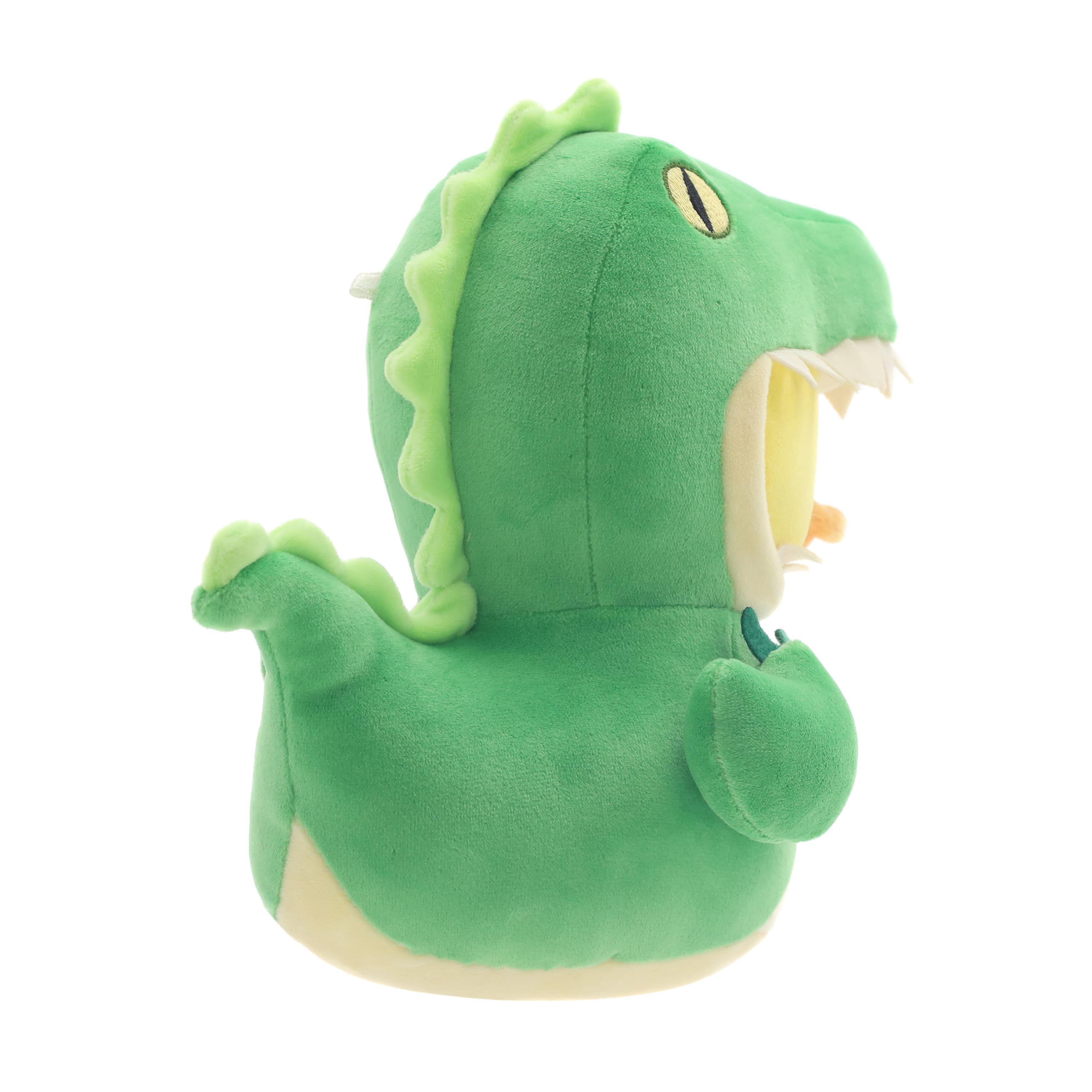 6.5" Quackerz™ Duck Plush in Dinosaur Onesie