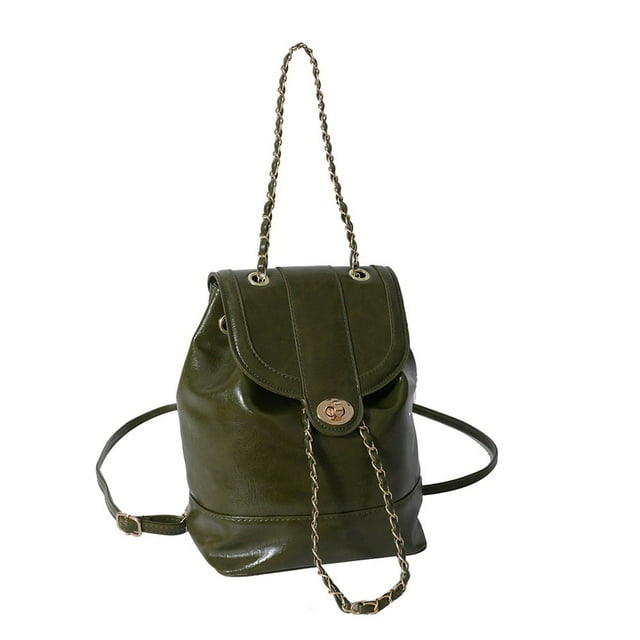 Women Backpack Casual Knapsack Drawstring Shoulder Bag Bucket Bag (Black)