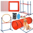 thumbnail image 1 of Dog Agility Training Equipment, Perfect Obstacle Course Backyard Set with Tunnel, 2 Agility Hurdle, 8 Weave Poles, Jump Ring, Pause Box, Toy Balls and Storage Bag, Dog Outdoor Game Sets (87 PCS), 1 of 8