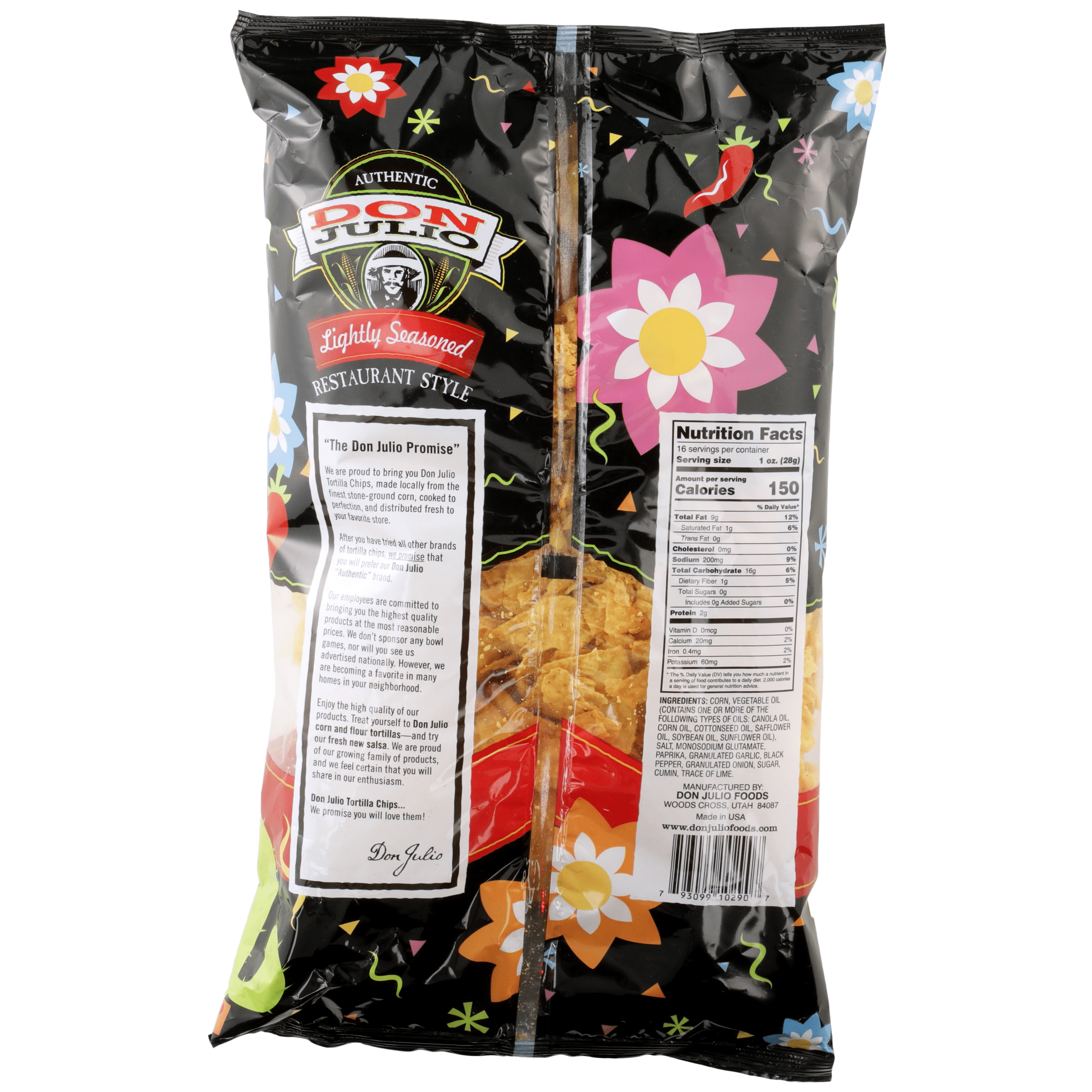(3 pack) Don Julio Lightly Seasoned Tortilla Chips - 16oz