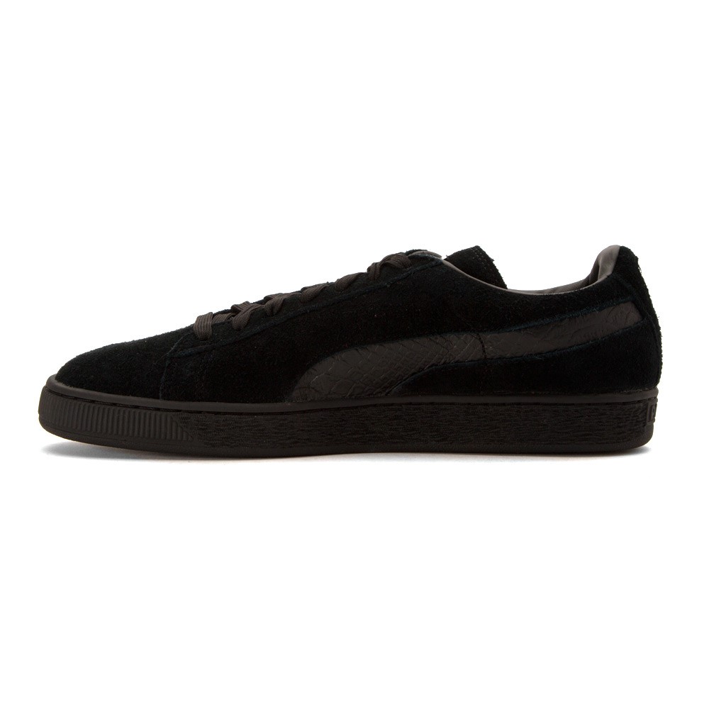 PUMA 363164-06 : Men's Suede Classic Mono Reptile Fashion Sneaker, Black (Puma Black-puma Silv, 7.5 D(M) US) - image 3 of 6