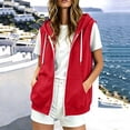 thumbnail image 5 of Aezemi Womens Sleeveless Hoodie Sweatshirts Full Zip Hooded Drawstring Fashion Jackets Workout Winter Fall Outdoor Casual Tops with Pockets L, 5 of 8