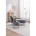 thumbnail image 4 of Miekor Furniture 58'' Indoor Chenille Chair with Left Armrest and Lumbar Pillow Upholstered Furniture Lounge Chair, Lounge Sofa for Living Room Bedroom Office with Footstool. No.6732, 4 of 8