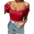 thumbnail image 2 of Yunliwuli Women's Vest Tops, Off Shoulder Slim Fit Solid Color Tube Top Sexy Summer Clothing for Ladies, 2 of 10