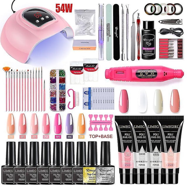 Juego de uñas 114/54w Uv lámpara Led secador con Kit de esmalte de uñas en Gel Multicolor juego de herramientas de manicura taladro eléctrico para uñas