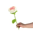 thumbnail image 3 of 2 uds flores artificiales tejidas a mano de ganchillo falso con tallo para decoración del hogar, boda, fiesta, oficina, 3 of 6