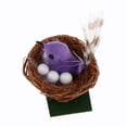 thumbnail image 4 of Accesorio en miniatura para 1/6, Mini nido de pájaro con 3 huevos, juguetes para Púrpura Zulema Nido de casa de muñecas, 4 of 8