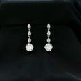 thumbnail image 3 of Rosec Jewels Lab Grown Diamond Dangle Earrings with Screw Back - Chain Earrings for Anniversary (EF-VS Grade), 10K White Gold, 3 of 6