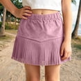 thumbnail image 2 of RTKFRFLM Girls Western Cowgirl Suede Fringe Skirt High Waist Denim Mini Skirt Halloween Party Outfits Kids, 2 of 9