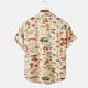 thumbnail image 2 of Sonducket Camisa de hongo hawaiano de poliéster para hombres adolescentes - Para fiestas y atracciones turísticas Manga corta Camisetas albaricoque, 1 L, 2 of 6