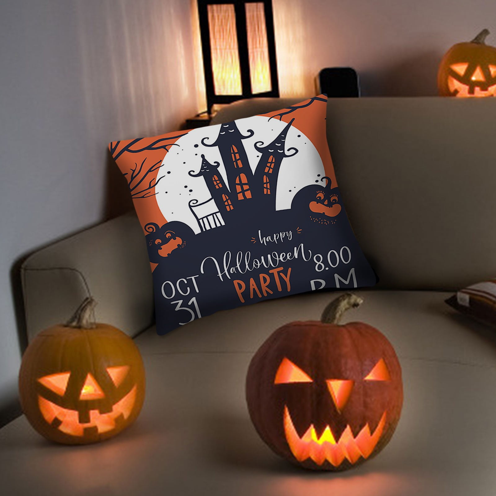 Multicolor 16x16 Halloween Fun Pumpkin Case Gifts Pumpkin Pattern Scary Jack-O-Lantern Funny Halloween Throw Pillow Multicolor 16x16 Halloween Fun Pumpkin Case Gifts Pumpkin Pattern Scary Jack-O-Lantern Funny Halloween Throw Pillow