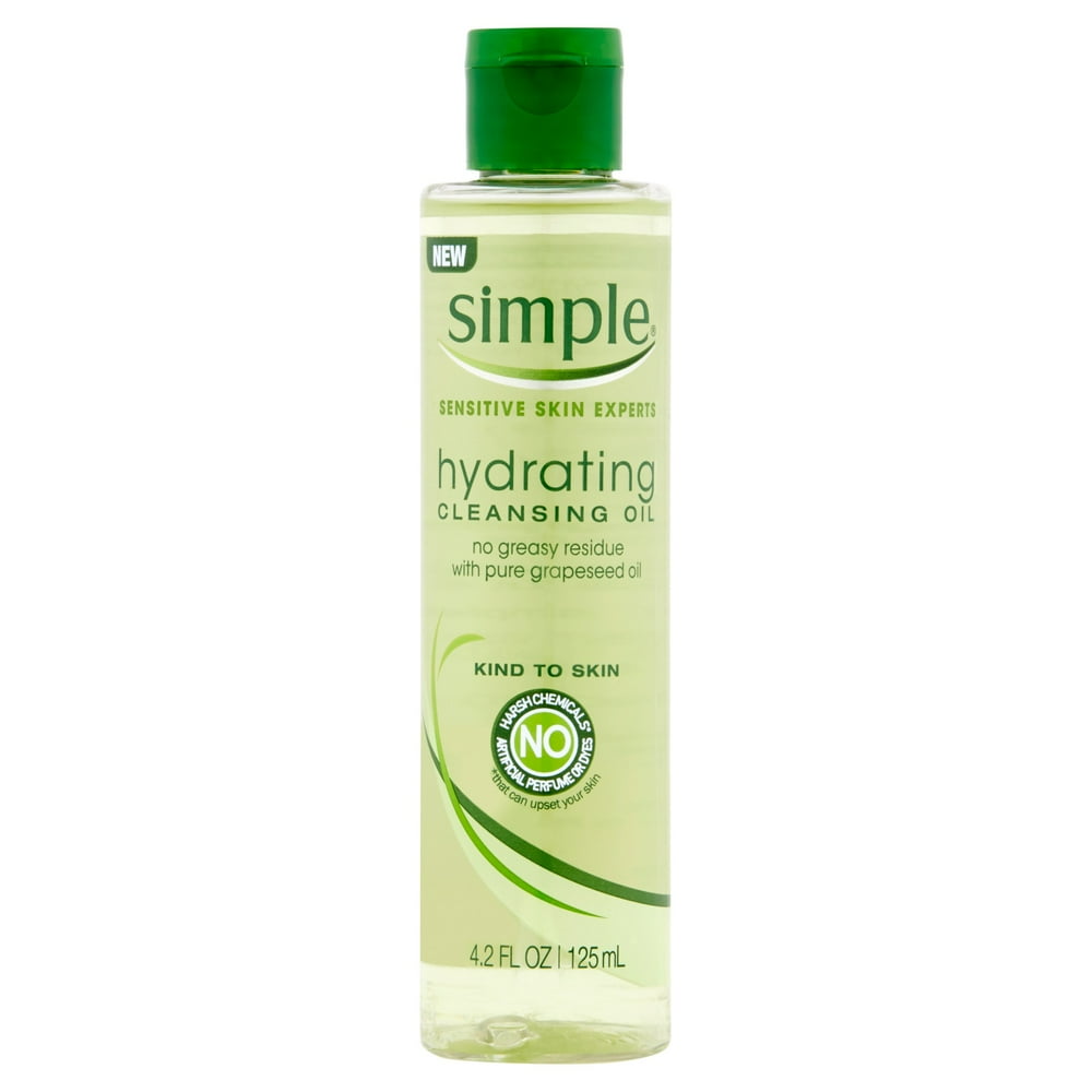 Simple Sensitive Skin Experts Hydrating Cleansing Oil, 4.2 Fl Oz