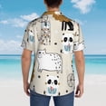 thumbnail image 6 of Haiem Hand Drawn Animals Printed Hawaiian Shirt for Men - Men’s Casual Beach Summer Shirts - Stretch Fabric with Modern Fit-Small, 6 of 9