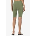 thumbnail image 3 of Women's Basic Stretch Cotton Span High Waist Above Knee Bermuda Short Leggings, 3 of 7