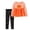 Orange, variant on Glisme Halloween Big Girls Outfit Set Pumpkin Print Long Sleeve Crew Neck Dress With Pants Outfit Girls Fall Season Casual Set Size 7-8 Years Orange