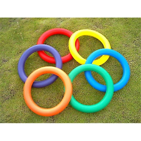 Bague de Jouet en Mousse - 10 Pouces - Ensemble de 6 Couleurs