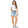 thumbnail image 2 of Celebrity Pink Juniors Basic Ultra High Rise Fray Belted Shorts, 2 of 4