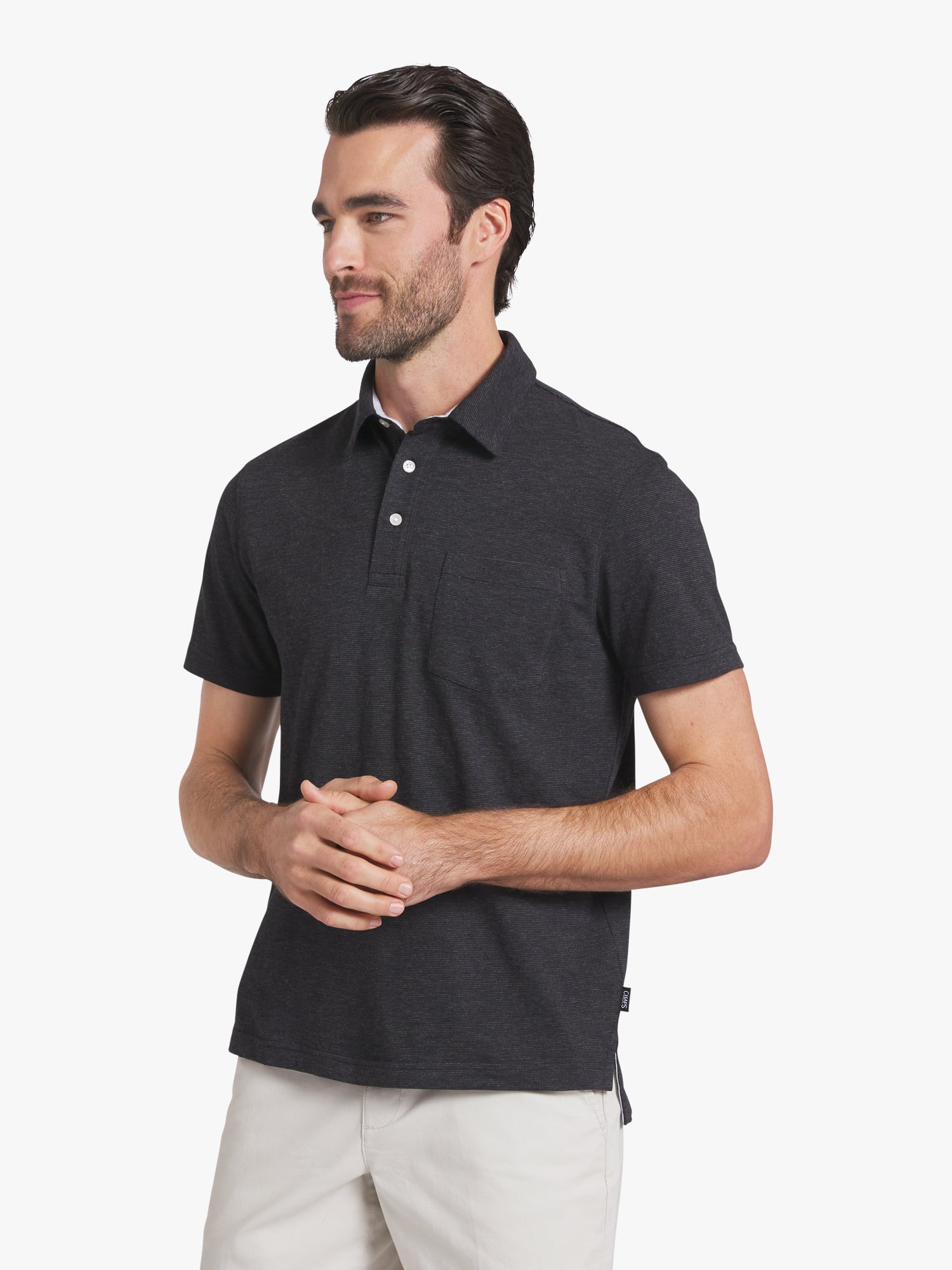 Chaps Men's and Big Men's Harbor Side Slub Short Sleeve Polo Shirt, Sizes S-3XL