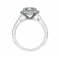 thumbnail image 2 of 3Ct Lab Created Round Halo Diamond Engagement Ring 14K White Gold Plated Sterling Silver, 2 of 3