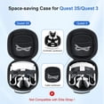 thumbnail image 2 of Hard Carrying Case for Meta Quest 3S/Quest 3/Vision Pro, Hard Shell Travel Case Compatible with VR Headset, Touch Controllers and Other Accessories, Space Saving Design for Travel and Home Storage, 2 of 8