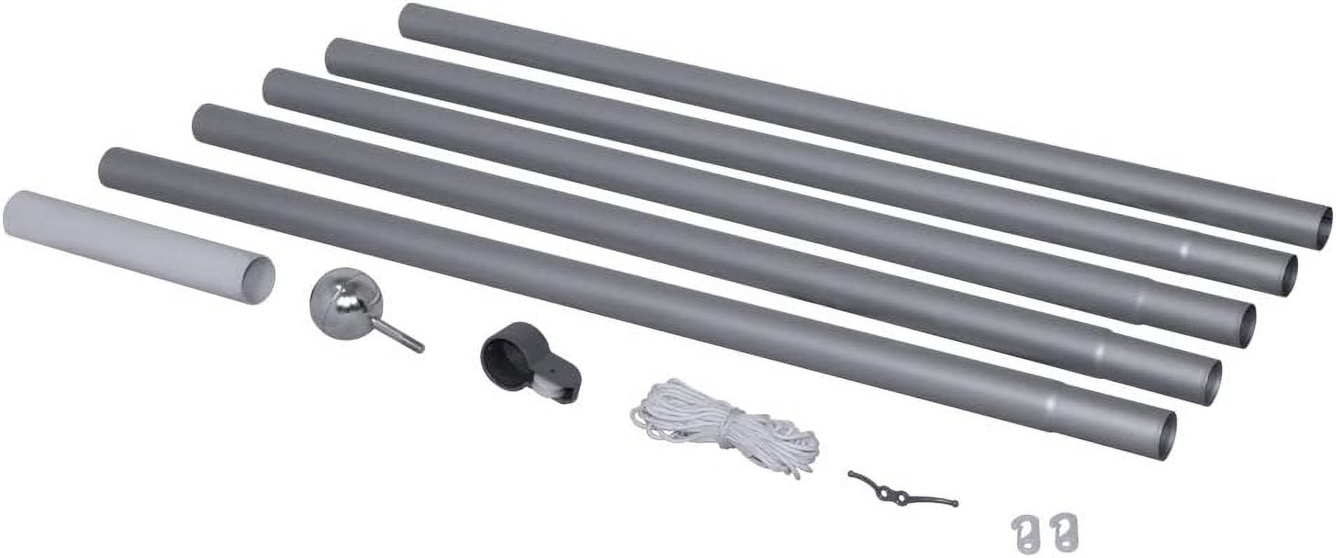 Vispronet Tailgate Flag Pole Kit, 20ft Sectional Outdoor Flag Pole, Includes 5 Aluminum Flag Pole Segments