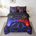 thumbnail image 2 of Manfei Gaming 7pcs Bedding Comforter Set,Teen Video Game Queen Bedding Sets,Red Purple Gamepad Queen Sheet Sets For Boys Girls,Super Cozy Bedroom Decoration Reversible, 2 of 8