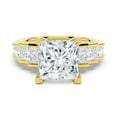 thumbnail image 5 of ESTE ORIGIN 4Ct Princess Cut Lab-Grown Diamond Engagement Ring Set - Bridal Wedding Ring Set with Eternity Band 14K Yellow Gold US 5.5, 5 of 9