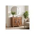 thumbnail image 2 of Decorative Mango Wood Accent Cabinet for Home Decor - Small Storage Cabinet for Kitchen, Office, and Entryway Styling - Narrow Console Table for Bedroom and Living Room Decor - 30", Brown, 2 of 13
