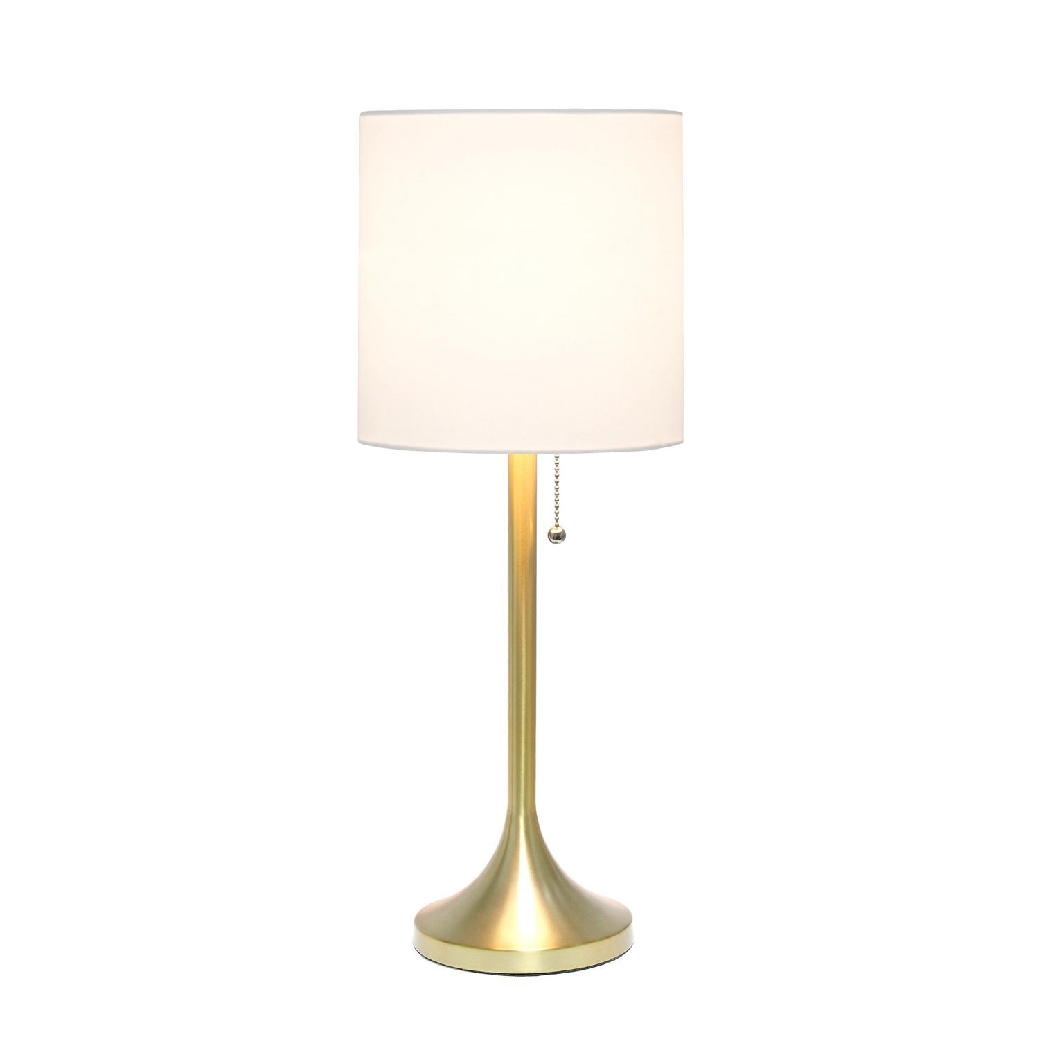 Lampe de table conique Simple Designs avec abat-jour en tissu