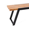 thumbnail image 5 of Goliath Acacia Wood Outdoor Dining Bench, Teak and Black, 5 of 7