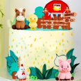 thumbnail image 2 of JeVenis - Decoraci&oacute;n de pastel de animales de granja, decoraci&oacute;n de cumplea&ntilde;os de animales de granja, decoraci&oacute;n de pastel de cerdo, decoraci&oacute;n d, 2 of 7