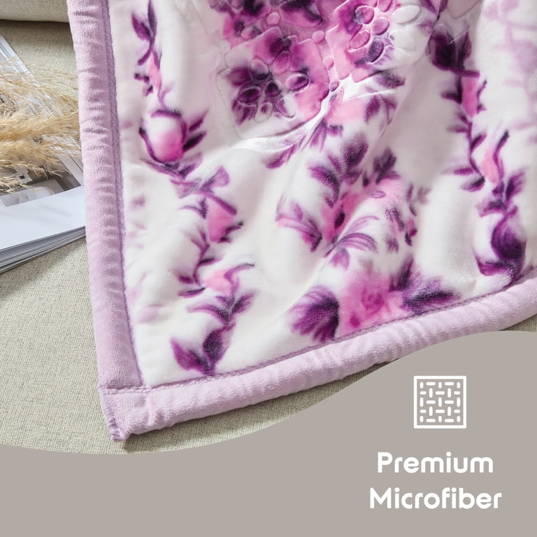Virtu 12 Lb Korean Mink Fleece King Blanket in Lavender photo 7