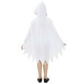 thumbnail image 5 of Odeerbi Kids Boys Girls Halloween Ghost Cloak Fringe Hooded Cape 3-12 Years Children's Halloween Party Dress Up Cloak Long Sleeve Robe White, 5 of 5