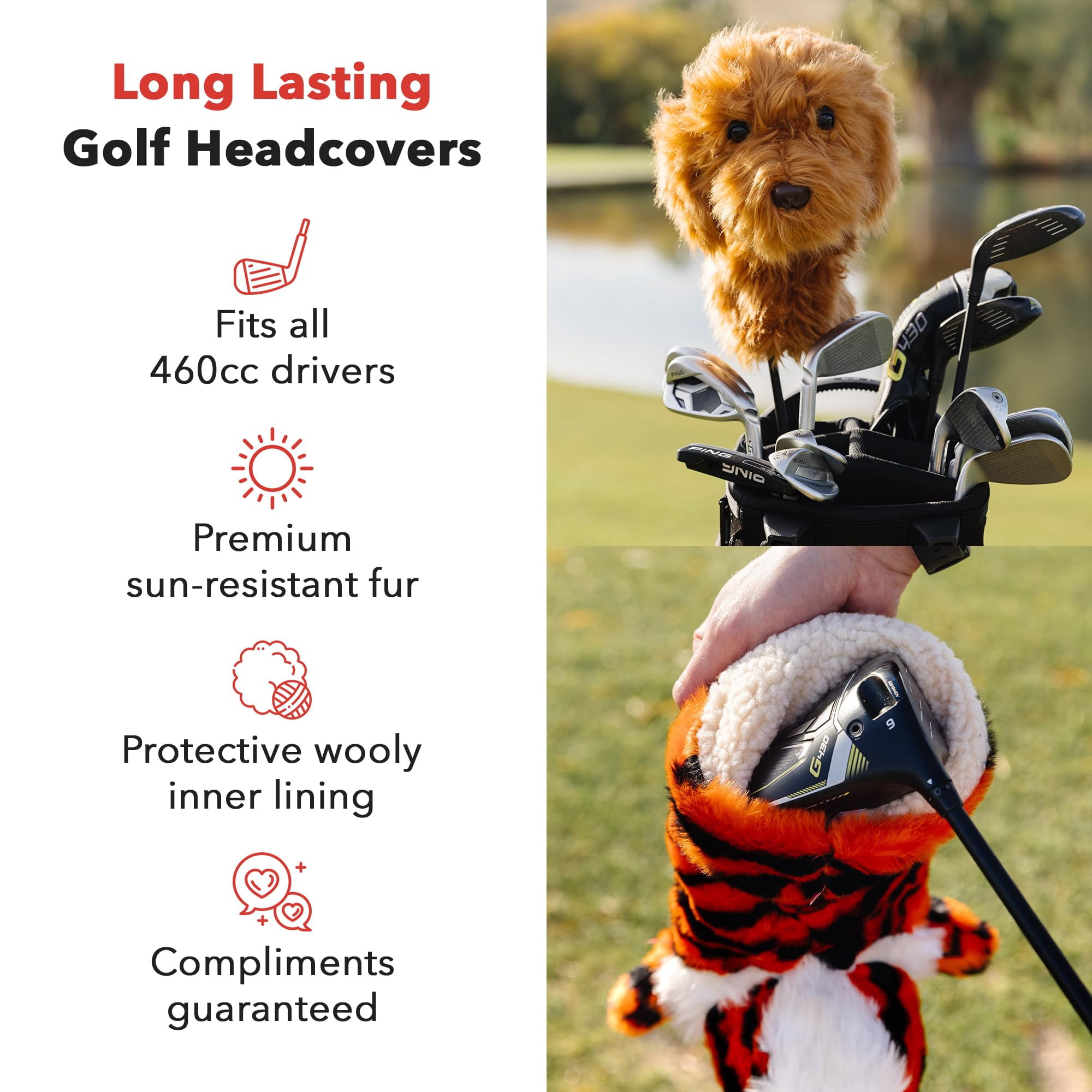 NEW Daphnes Headcovers Toucan 460cc Driver Golf Headcover