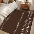 thumbnail image 4 of 4'x6' Area Rugs, Rustic Botanical Indoor Outdoor Area Rug for Living Room Bedroom, Japanese Herb on Brown Simple Art Washable Bathroom Rugs Kitchen Floor Carpet Mats Home Decor Aesthetic, 4 of 8