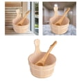 thumbnail image 4 of Cubo de madera para sauna con de cuchara Sauna Home SPA Herramienta de Sharpla Cubo de sauna y cucharón, 4 of 7
