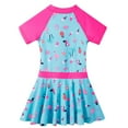 thumbnail image 4 of BAOHULU Girls Print Short Sleeve Swimsuit One Piece Swimwear Bathing Suit, 4 of 5