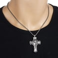 thumbnail image 2 of Osdhezcn Stainless Steel Jesus Face Christ Crucifix Large for Cross Religious Pendant Necklace Antique Finish for Mens Christian, 2 of 9