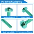 thumbnail image 4 of Tornillos para Parabrisas Unique Bargains para Harley Touring FLTRX Road Glide 2015-2023 4 Pcs Tornillos 4 Pcs Arandelas Aleación de Titanio Verde, 4 of 6