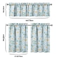 thumbnail image 6 of Floral Cottage Curtains 36 Inch Short - 3 Panel Vintage Farmhouse Set with Bohemian Botanicals, Rod Pocket Window Treatment for Country Kitchen Decor, 6 of 6
