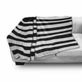 thumbnail image 3 of Stripe Soft Flannel Fleece Blanket, Monochrome Classic Striped Design with Symmetric Horizontal Lines Image, Cozy Plush for Indoor and Outdoor Use, 70" x 90", Charcoal Grey and White, by Ambesonne, 3 of 6