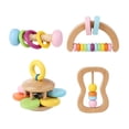 thumbnail image 2 of Lipstore Wooden Rattle Set Musical Instruments Fine Motor Skill Hand Eye Coordination Hand Rattles Bell Musical Toys for Newborns Kids, 2 of 8